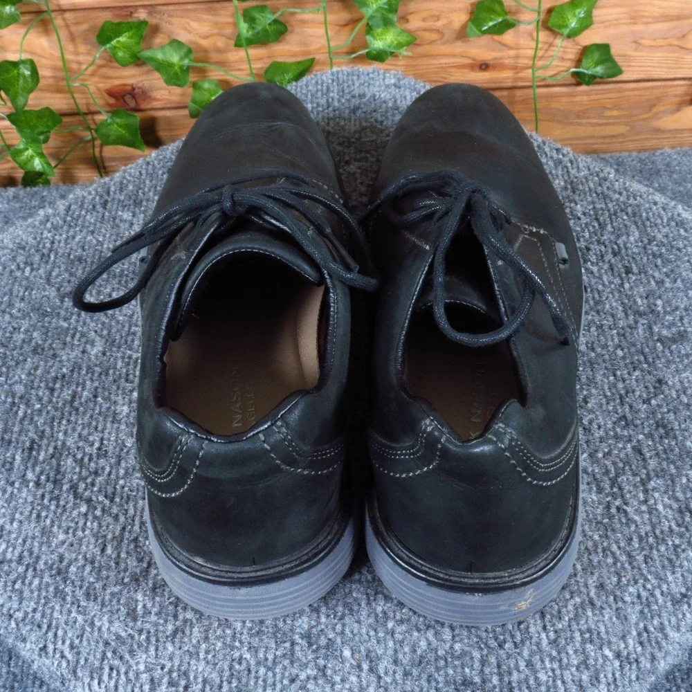 Mark Nason Lite‎ Lugg Del Mens 8.5 Black Charcoal Leather Oxford Dress Comfort